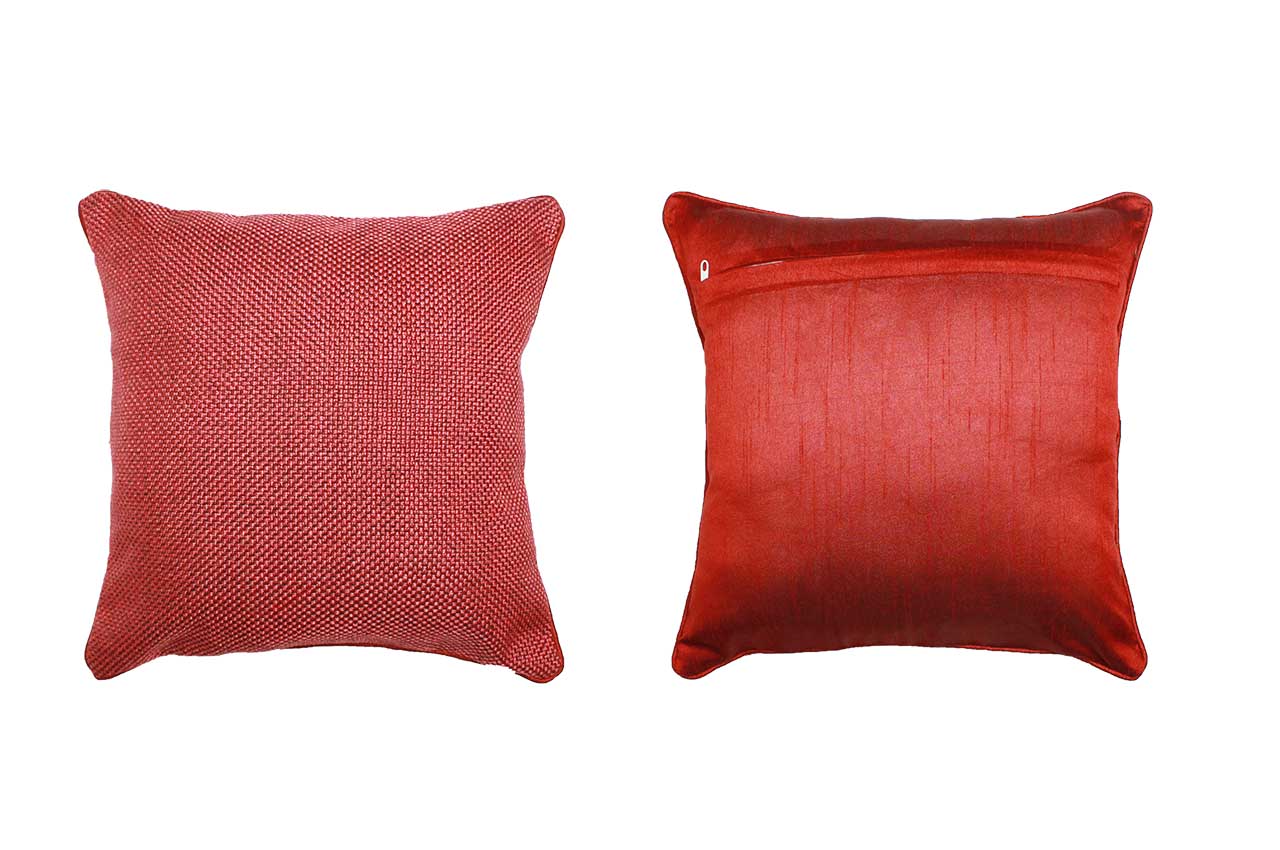 Rugged Jute Cushion Cover (16*16 Inches)  Set of 2 Pc